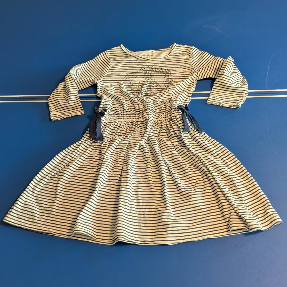 Jessica Simpson Size Large (About a 12-14) Navy and White Striped Dress
